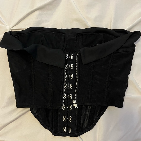 White fox corset bustier top black size xs - Picture 2 of 4